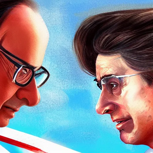 Image similar to a screenshot of François Hollande in the show Baywatch, highly detailed, digital painting, artstation, concept art, smooth, sharp focus, illustration