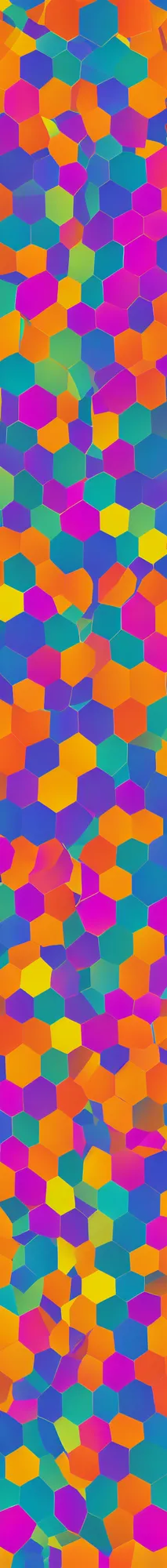 Prompt: colorful hexagonal pattern