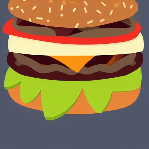 Image similar to lovely hamburger with cute eyes, smiling face, modern flat design style illustration with line elements