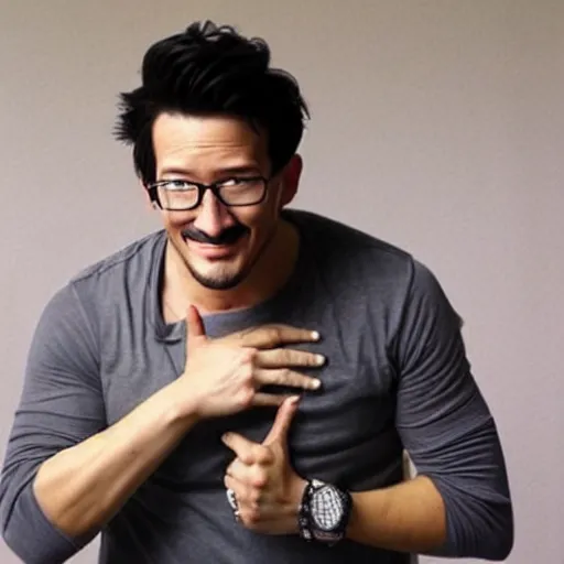 Prompt: markiplier is a messiah, godly photo