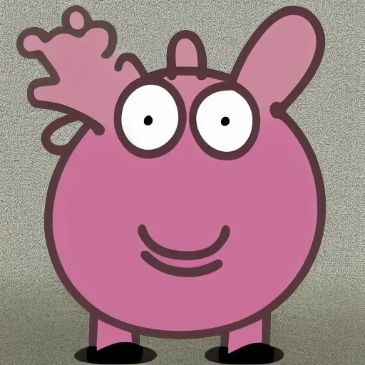 Image similar to peppa pig head make of turbo