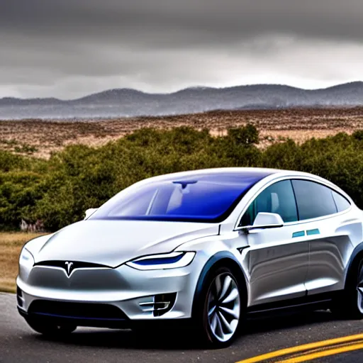 Prompt: full length wide angel shot of a Tesla Model X as a limousine, realistic photo, f/1.8 HDR