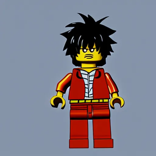 Prompt: Luffy as a Lego,