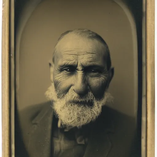 Prompt: facial portrait of a 4 2 year old bukfut, 1 9 1 9, ambrotype, award winning