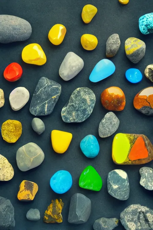 Prompt: stones of all chemical elements