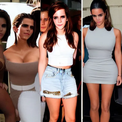 Image similar to emma watson mixed with kim kardashian