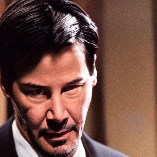 Image similar to keanu reeves in the twilight zone 4 k detailed super realistic