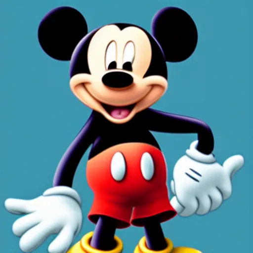 Prompt: ultra realistic illustration, mickey mouse has become a cow