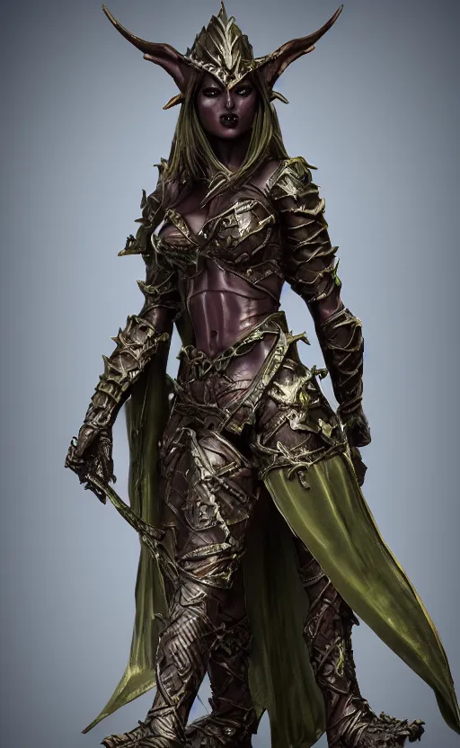 Image similar to Gothic elf princess in dragon armor, bronze statue, unreal engine, high detailed