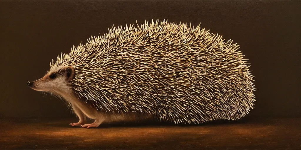 Image similar to a hedgehog, intricate, epic lighting, renaissance oil painting, 8 k resolution