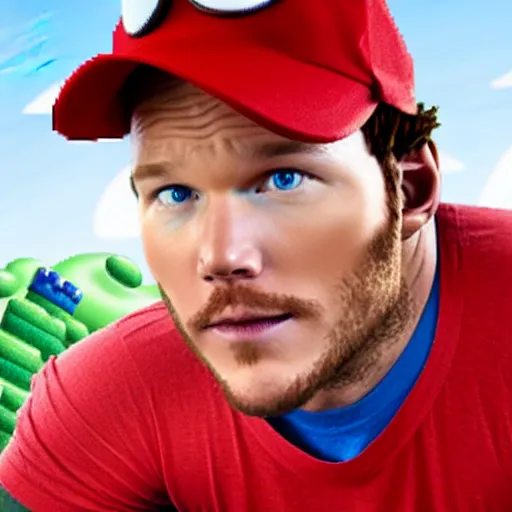 Image similar to chris pratt as super mario.