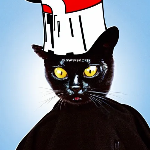 Image similar to darth vader as cat in the hat