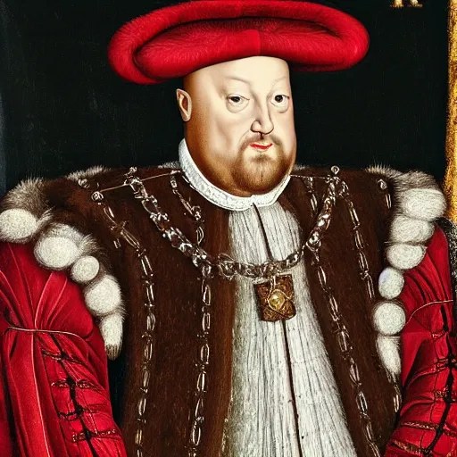 Prompt: henry viii dressed as a vacuum cleaner