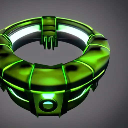 Image similar to photorealistic omnitrix from ben 1 0, 3 d render, cycles, cinematic, unreal engine 5