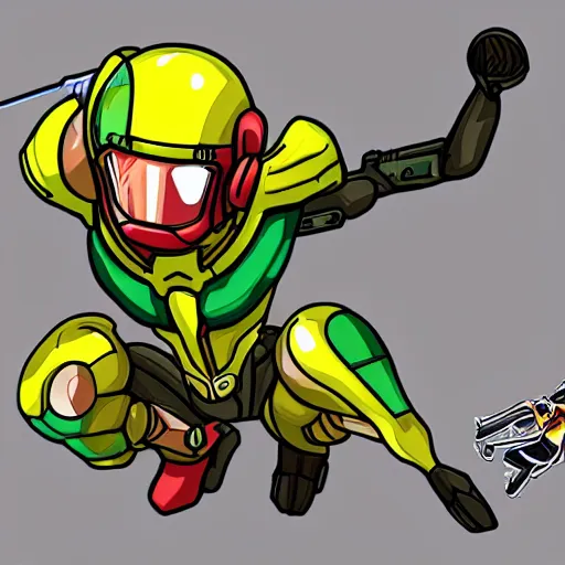 Prompt: metroid in the style of grand theft auto