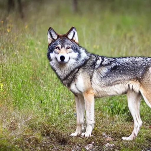 Image similar to photograph of a beautiful female wolf taken in the wild