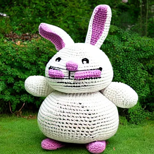 Image similar to crochet pattern of big chungus