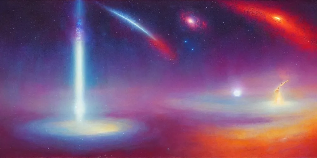 Prompt: Astral Calligraphy, by John Harris