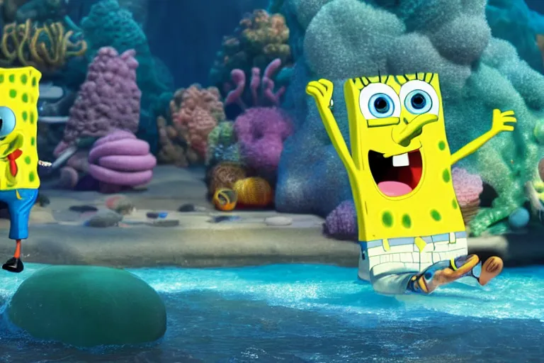 Prompt: hyperrealistic spongebob squarepants, high detailed, high resolution, cinematic lighting, hyperrealistic, realistic, 8k, hd