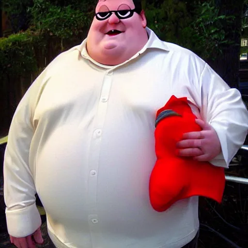 Image similar to a real life peter griffin from family guy