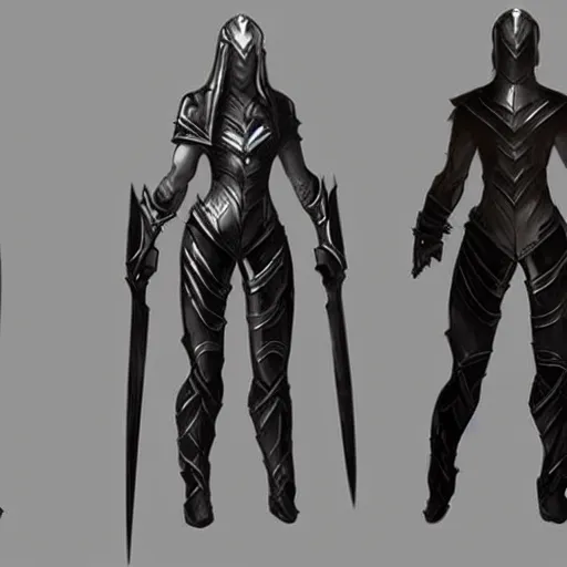 Image similar to infinity blade concept art, female armor