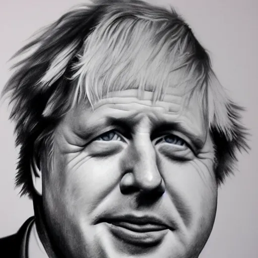 Prompt: Boris Johnson Pencil drawing, high qaulity, lots of detail