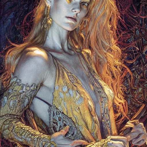 Image similar to a painting in the style of donato giancola, and in the style of charlie bowater, and in the style of arthur rackham. symmetry, smooth, sharp focus, semi - realism.