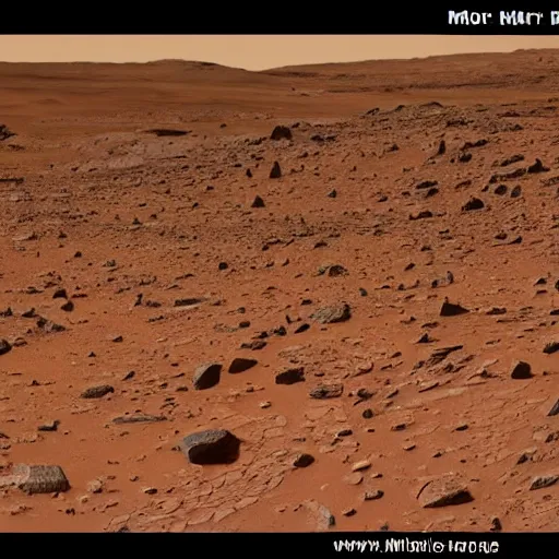 Image similar to still taken by the Mars land Rover of the surface of Mars. A martian alien!! can be seen