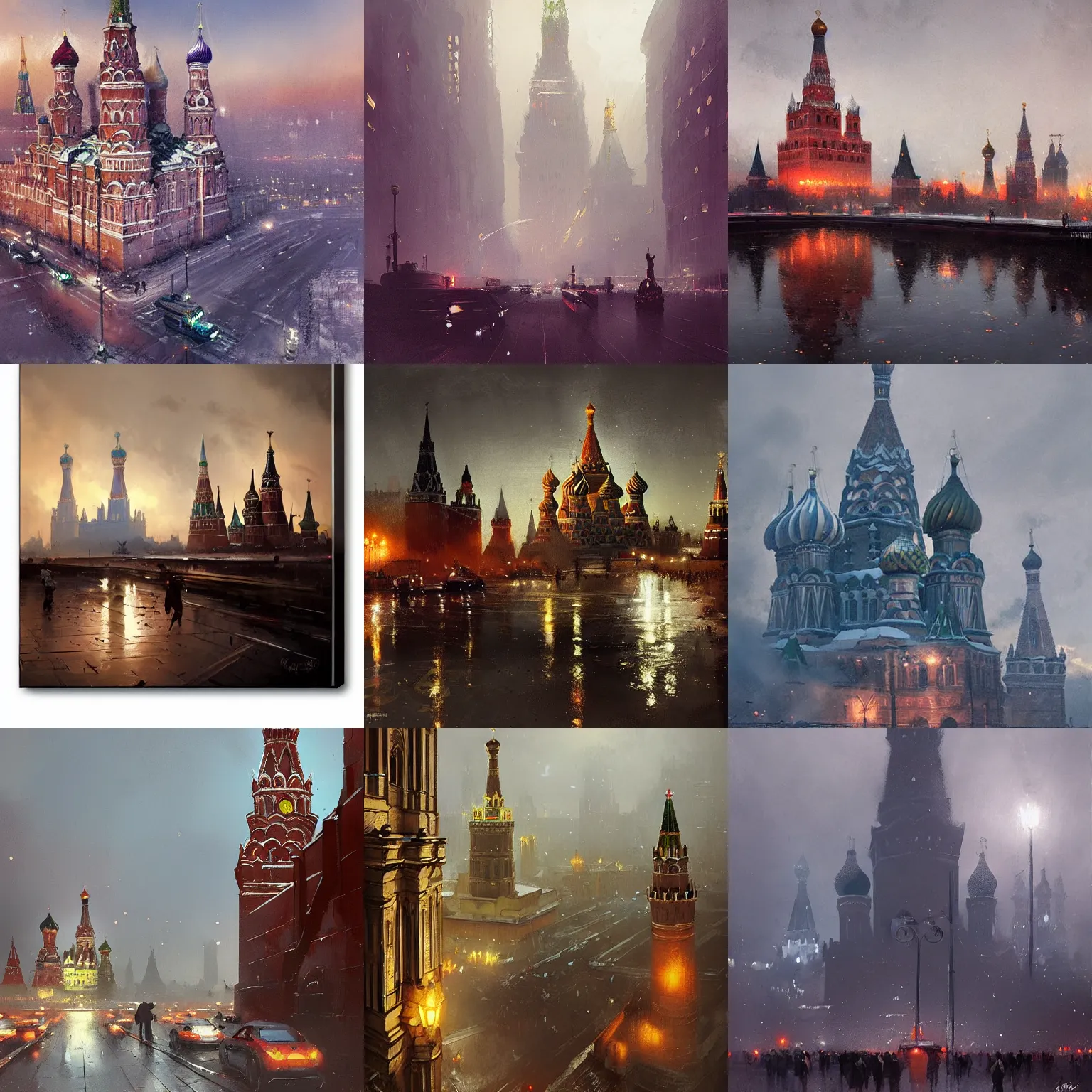 Prompt: moscow by greg rutkowski