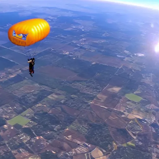 Image similar to pig, epic skydiving gopro footage, 8 k