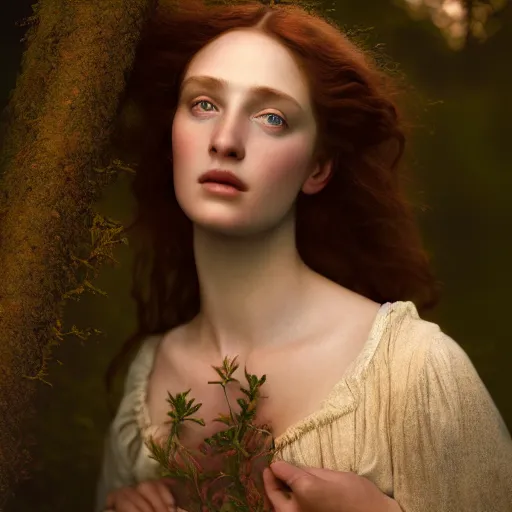 Prompt: photographic portrait of a stunningly beautiful renaissance pre raphaelite female in soft dreamy light at sunset, contemporary fashion shoot, by edward robert hughes, annie leibovitz and steve mccurry, david lazar, jimmy nelsson, breathtaking, 8 k resolution, extremely detailed, beautiful, establishing shot, artistic, hyperrealistic, beautiful face, octane render