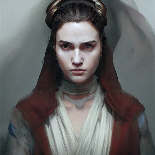 Image similar to portrait of a woman by greg rutkowski, padme amidala, star wars expanded universe, she is about 2 0 years old, highly detailed portrait, digital painting, artstation, concept art, smooth, sharp foccus ilustration, artstation hq