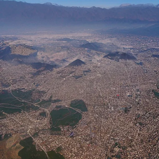 Image similar to satellite photo of santiago de chile and surrounding region