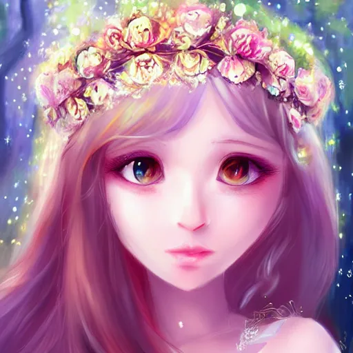 Image similar to realistic beautiful gorgeous natural cute, fantasy, elegant, lovely, princess girl, art drawn full hd, 4 k, highest quality, in artstyle by professional artists wl, kawaii