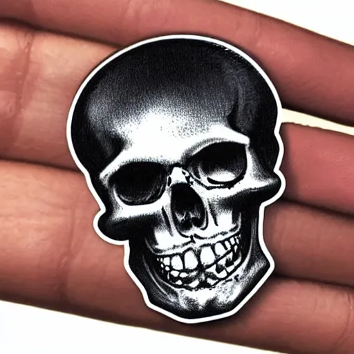 Image similar to metal skull sticker