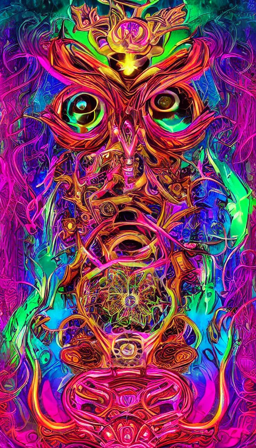 Image similar to psytrance artwork, by studio 4 c