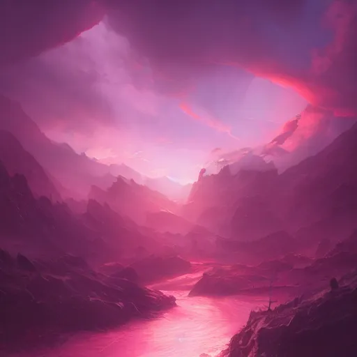 Image similar to a pink apocalypse, made by Stanley Artgerm Lau, WLOP, Rossdraws, ArtStation, CGSociety, concept art, cgsociety, octane render, trending on artstation, artstationHD, artstationHQ, unreal engine, 4k, 8k,