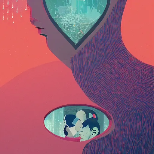 Image similar to unconditional love, by James Gilleard and Victo Ngai
