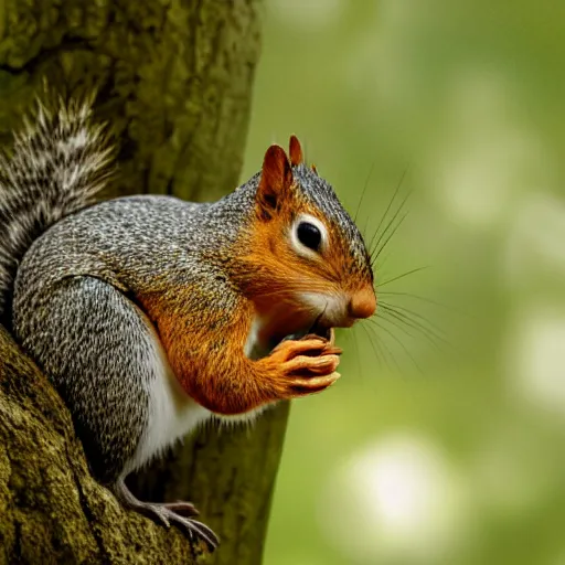 Image similar to detailed photorealistic squirell praying in the style of national geographic