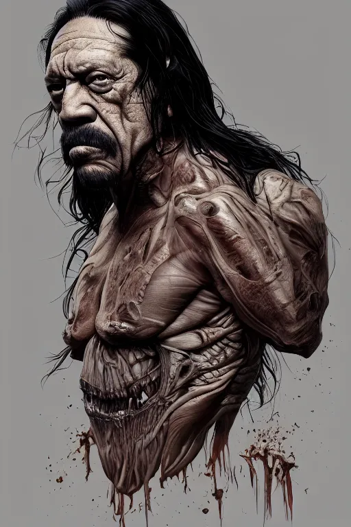 Prompt: danny trejo in sleepy hollow, full body, big two toned eyes, teeth gritted, horror, intricate details, cinematic, epic, realistic, anatomy, tomer hanuka, uplight, artstation, photorealistic, scary