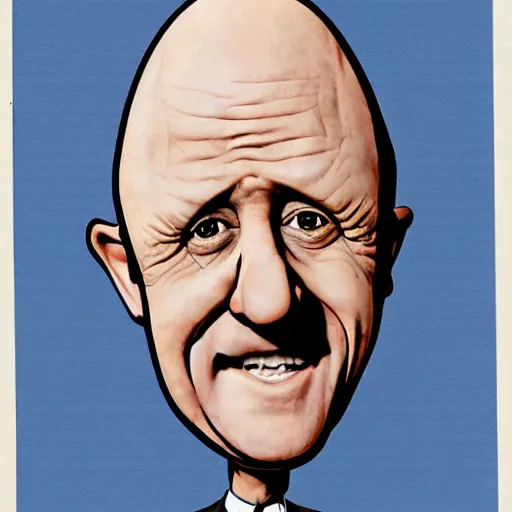 Prompt: A caricature of Mike Ehrmantraut