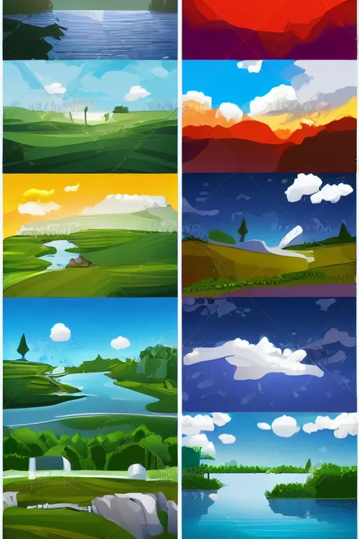 Image similar to landscape vector pack - scene 5