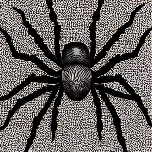 Prompt: an autostereogram of a spider