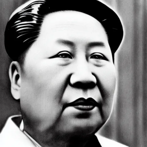 Prompt: Mao Zedong, photographed by Merrick Morton