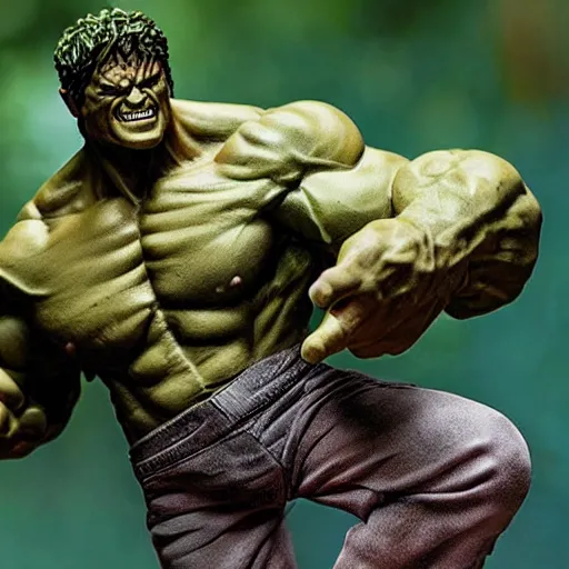 Image similar to realistic rock figurine, from the incredible hulk toy