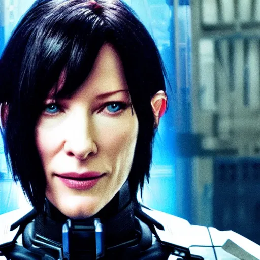 Image similar to cate blanchett as major kusanagi from ghost in the shell
