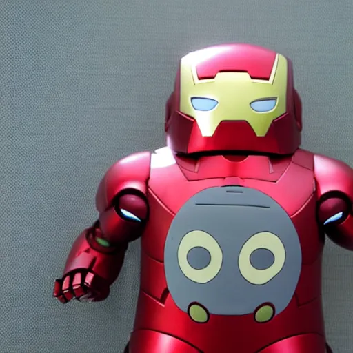 Image similar to Totoro as iron man, product photo