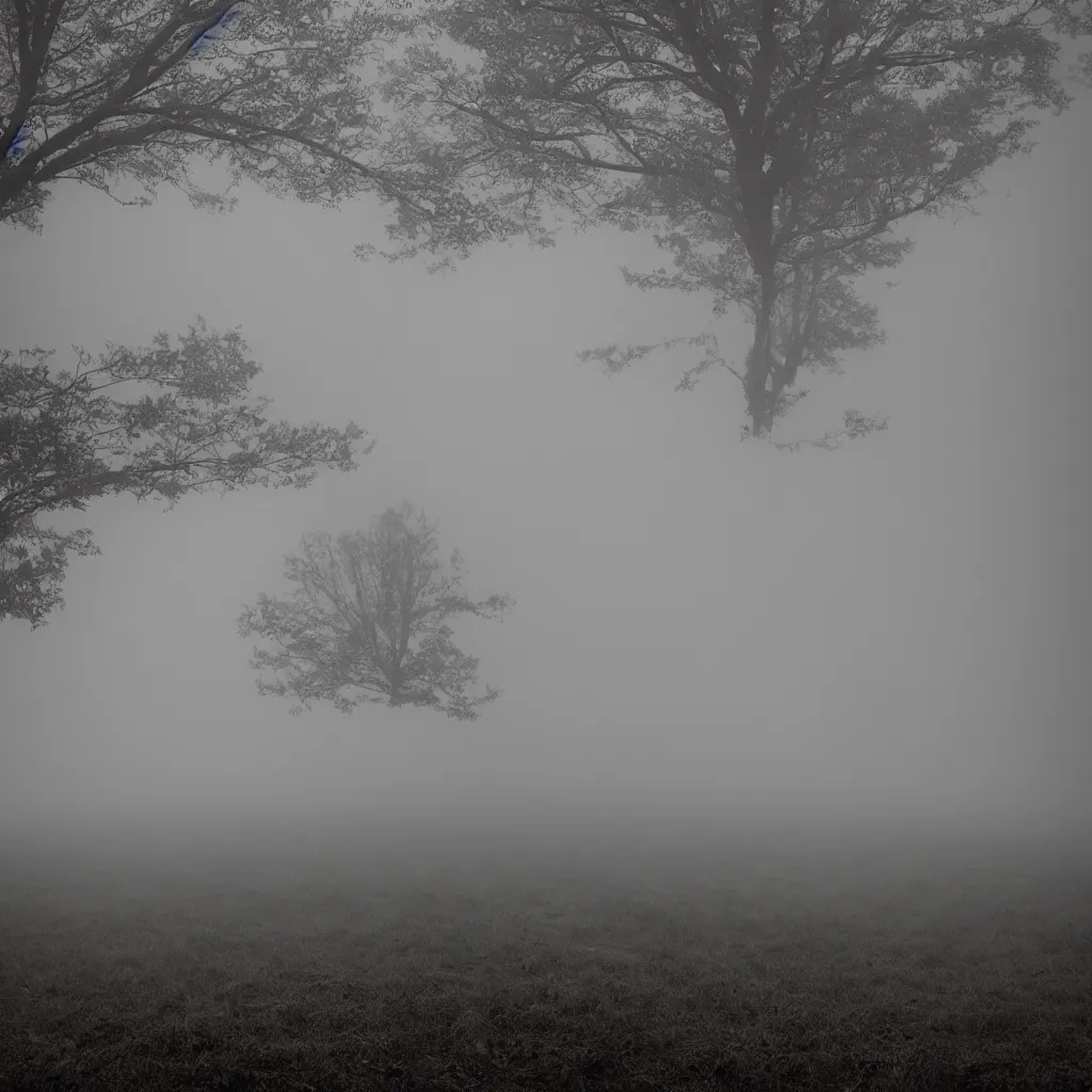 Image similar to graveyard of dreams foggy landscape