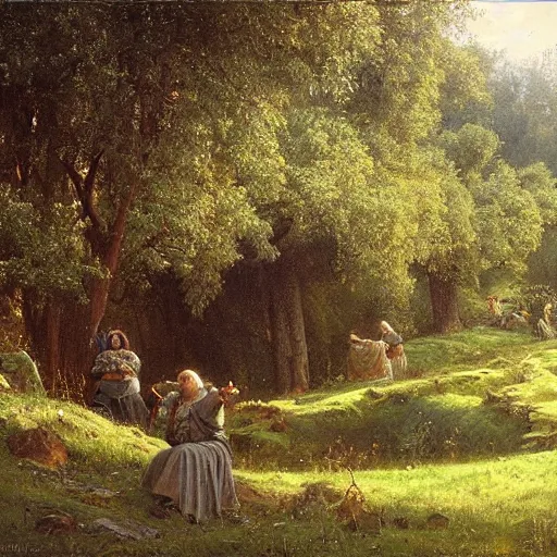 Image similar to The Shire painted by Ivan Kramskoi