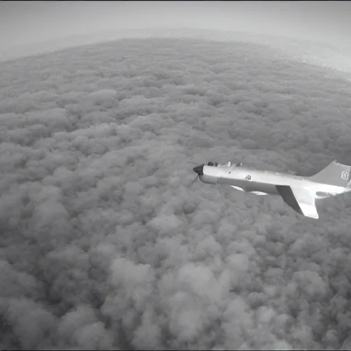 Image similar to infrared camera view from bomber, miltary